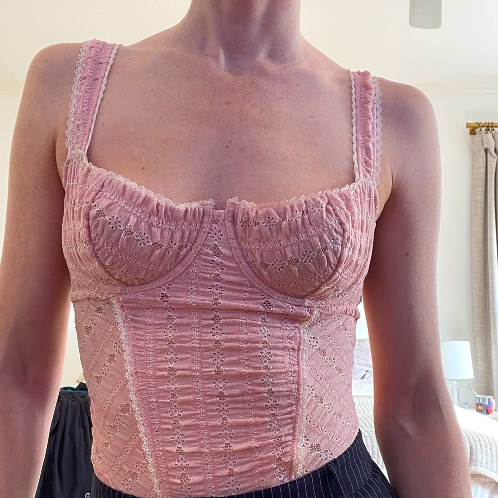 Cosabella Pink Corset Bustier Top